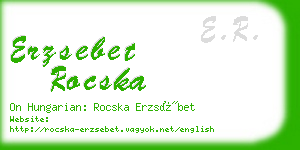 erzsebet rocska business card